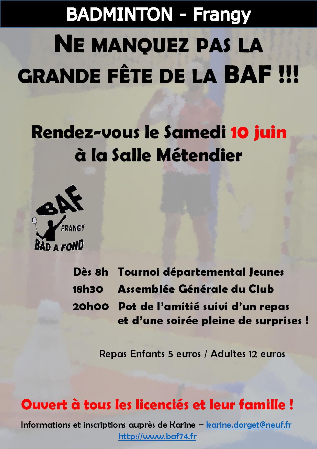 You are currently viewing Fête de le BAF – Samedi 10 Juin 2017